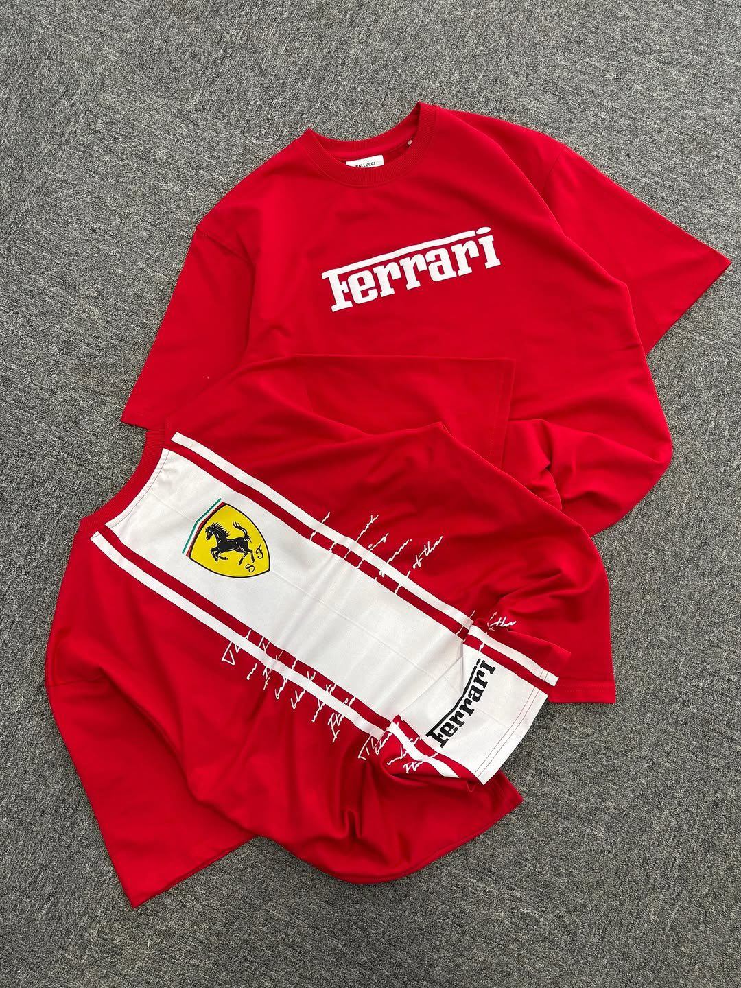 RELAXED VIBE OVERSIZED MOTORSPORT GRAPHIC T-SHIRTS RED