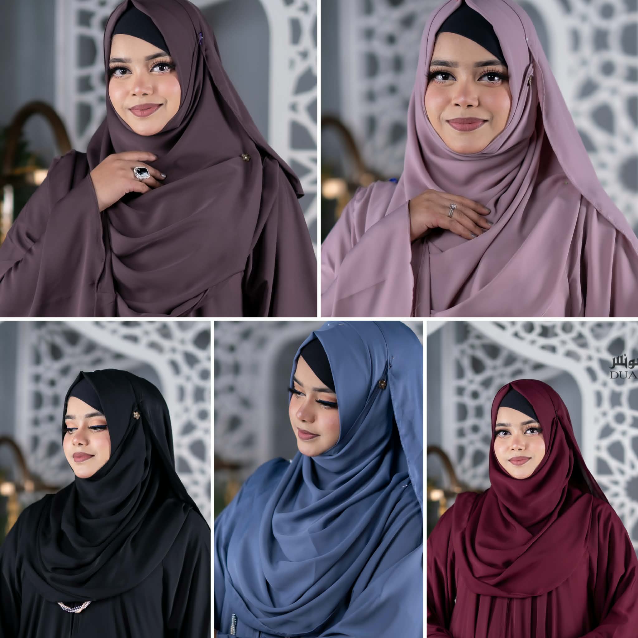 With Colour matching Hijab
